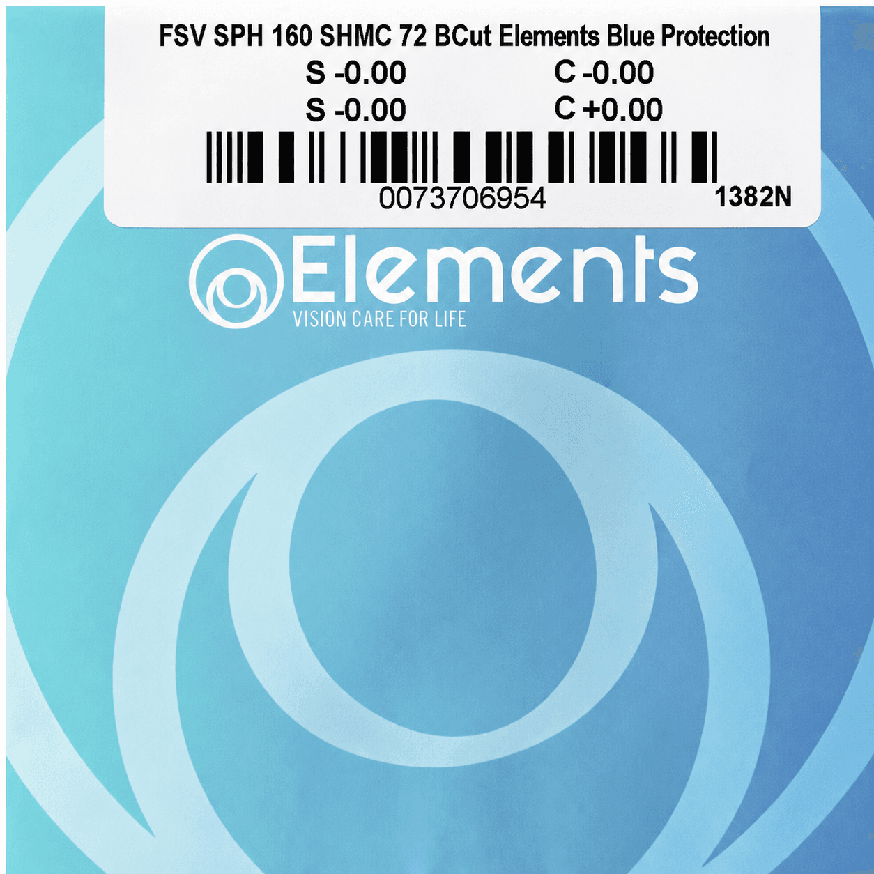 Карточка упаковки линзы Elements AS Blue Protection Bcut SHMC