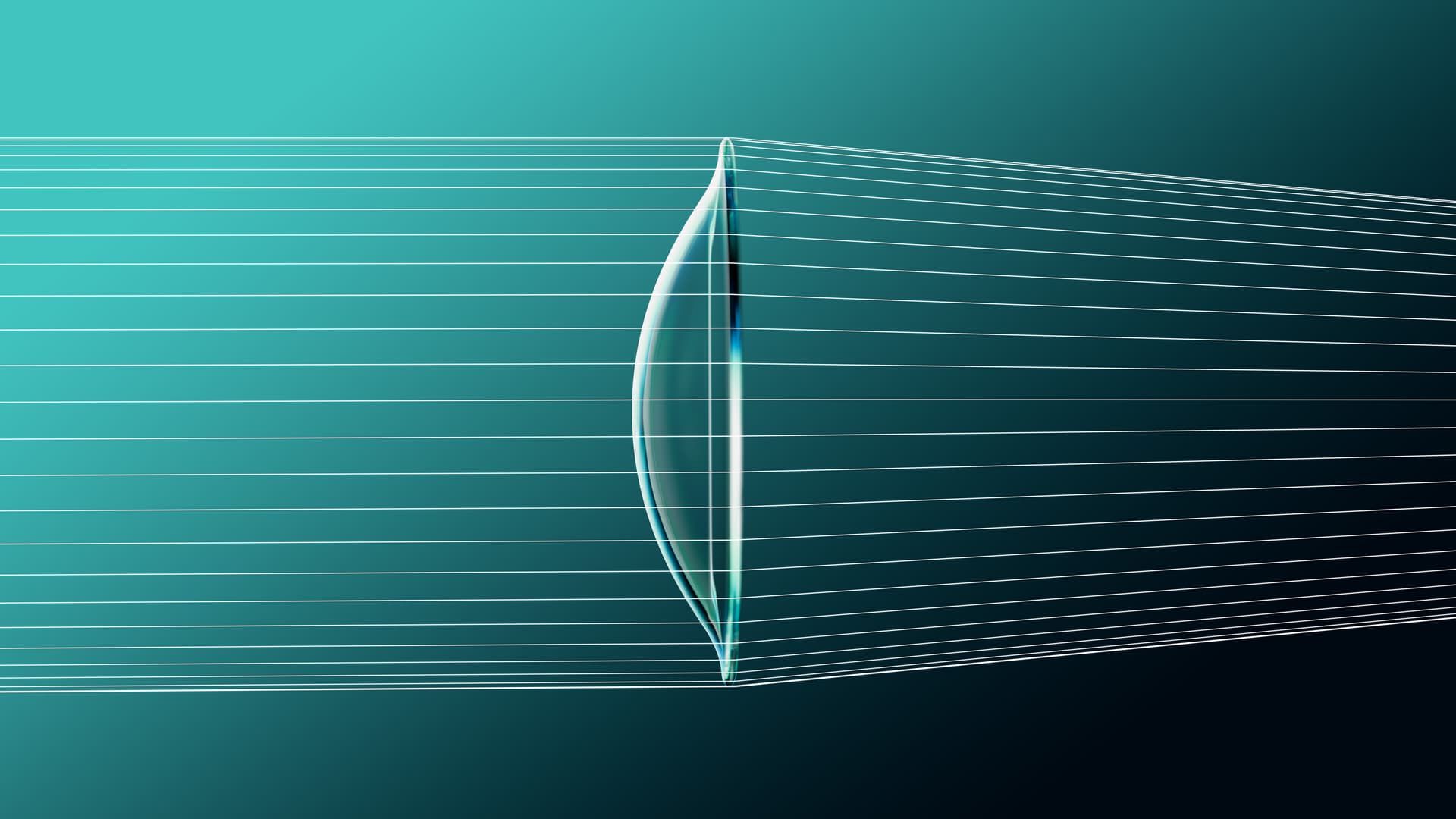 Профиль линзы Stellest 2.0 и прохождение световых лучей