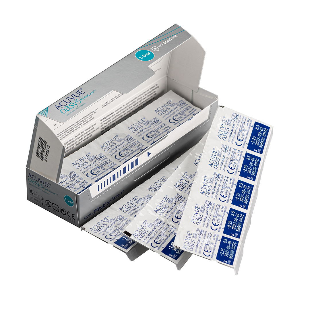 Контактные линзы ACUVUE OASYS 1-DAY with HydraLuxe, 30 шт